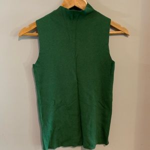 Ann Taylor green mock neck shell